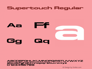 Supertouch Regular Rev. 003.000图片样张