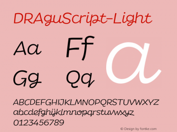 DRAguScript-Light ☞ com.myfonts.easy.rastvortsev.dr-agu-script.light.wfkit2.version.4ALm Font Sample