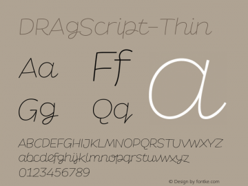 DRAgScript-Thin ☞ Version 1.000;com.myfonts.easy.rastvortsev.dr-agu-script.thin.wfkit2.version.4ALu Font Sample