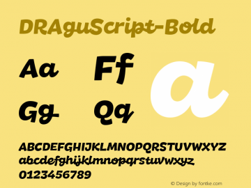 DRAguScript-Bold ☞ Version 1.000;com.myfonts.easy.rastvortsev.dr-agu-script.bold.wfkit2.version.4ALj Font Sample