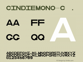 CindieMono-C ☞ Version 1.000;PS 002.000;hotconv 1.0.70;makeotf.lib2.5.58329;com.myfonts.easy.lewis-mcguffie-type.cindie-mono.regular-c.wfkit2.version.4yZf Font Sample