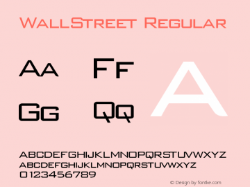 WallStreet Regular Rev. 003.000 Font Sample