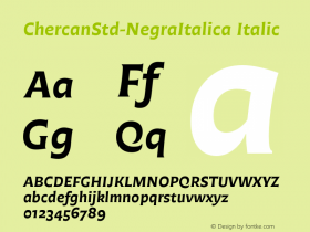 ChercanStd-NegraItalica Italic Version 1.000;PS 001.000;hotconv 1.0.88;makeotf.lib2.5.64775;com.myfonts.easy.pampatype.chercan.negra-italica.wfkit2.version.4AK2 Font Sample