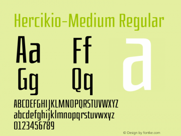 Hercikio-Medium Regular Version 1.000;PS 001.000;hotconv 1.0.70;makeotf.lib2.5.58329;com.myfonts.easy.sea-types.Hercilio.medium.wfkit2.version.4Awp Font Sample
