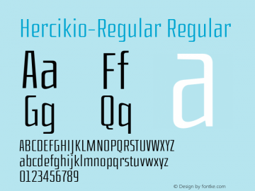 Hercikio-Regular Regular Version 1.000;PS 001.000;hotconv 1.0.70;makeotf.lib2.5.58329;com.myfonts.easy.sea-types.Hercilio.regular.wfkit2.version.4Aws Font Sample