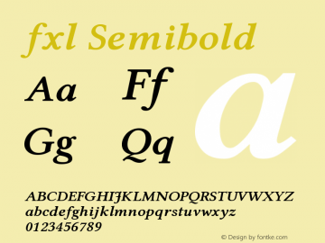 fxl Semibold Version 1.0图片样张