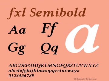 fxl Semibold Version 1.0图片样张