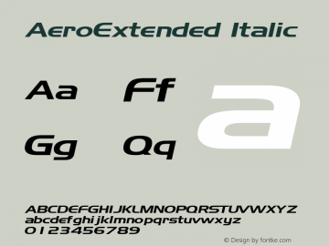 AeroExtended Italic Rev. 003.000图片样张