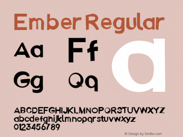 Ember Regular Version 0.127 Font Sample