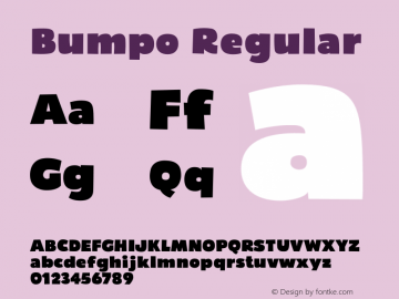 Bumpo Regular 1.000图片样张