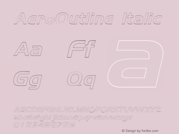 AeroOutline Italic Rev. 003.000图片样张