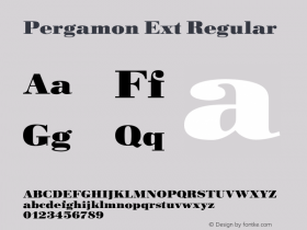 Pergamon Ext Regular Version 1.000;PS 1.00;hotconv 1.0.57;makeotf.lib2.0.21895 Font Sample