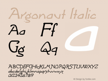 Argonaut Italic Rev. 003.000图片样张