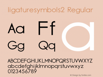 ligaturesymbols2 Regular Version 2.11图片样张