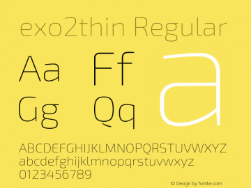 exo2thin Regular Version 1.001;PS 001.001;hotconv 1.0.70;makeotf.lib2.5.58329; ttfautohint (v0.92) -l 8 -r 50 -G 200 -x 14 -w 