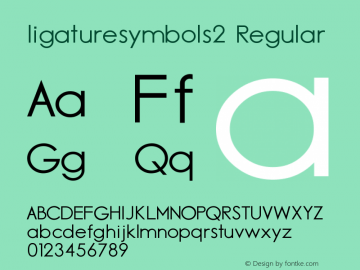 ligaturesymbols2 Regular Version 2.11图片样张