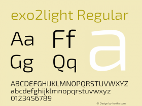 exo2light Regular Version 1.001;PS 001.001;hotconv 1.0.70;makeotf.lib2.5.58329; ttfautohint (v0.92) -l 8 -r 50 -G 200 -x 14 -w 