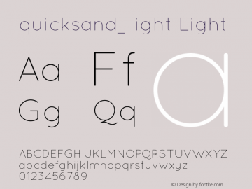 quicksand_light Light 001.000 Font Sample