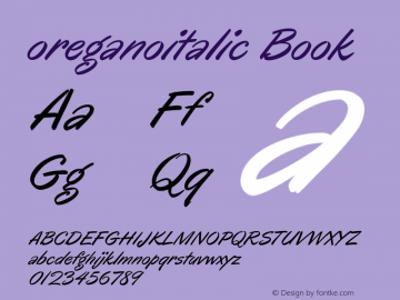 oreganoitalic Book Version 1.000图片样张