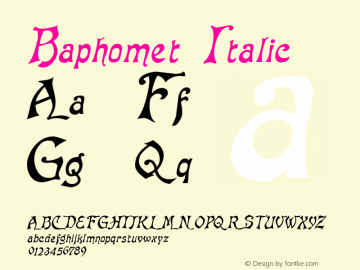 Baphomet Italic Rev. 003.000图片样张