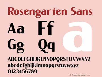 Rosengarten Sans Version 1.000 Font Sample