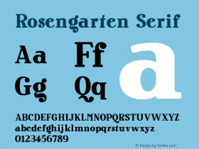 Rosengarten Serif Version 1.000图片样张