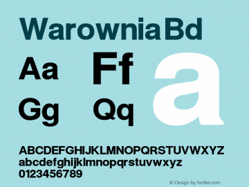 Warownia Bd Version 1.103 Font Sample