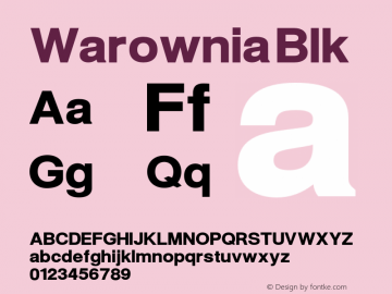 Warownia Blk Version 1.103 Font Sample