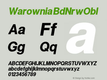 Warownia BdNrwObl Version 1.103 Font Sample
