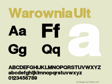 Warownia Ult Version 1.103 Font Sample