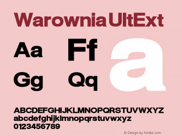 Warownia UltExt Version 1.103 Font Sample