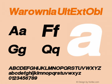 Warownia UltExtObl Version 1.103 Font Sample