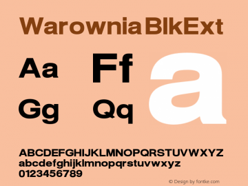 Warownia BlkExt Version 1.103 Font Sample