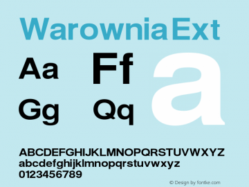 Warownia Ext Version 1.103 Font Sample