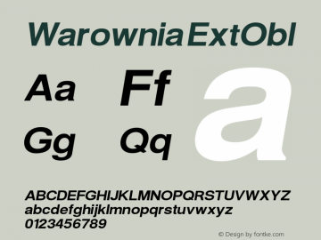 Warownia ExtObl Version 1.103 Font Sample