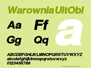 Warownia UltObl Version 1.103 Font Sample