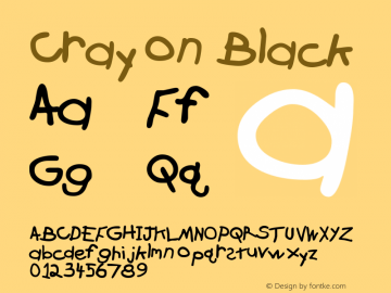 Crayon Black Rev. 003.000 Font Sample