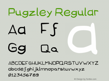 Pugzley Regular Version 2图片样张