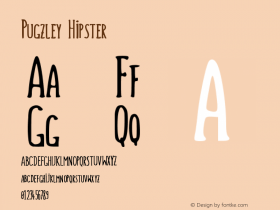 Pugzley Hipster Version 001.000 Font Sample