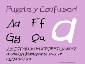 Pugzley Confused Version 001.000 Font Sample