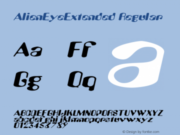 AlienEyeExtended Regular Version 1.00 Font Sample