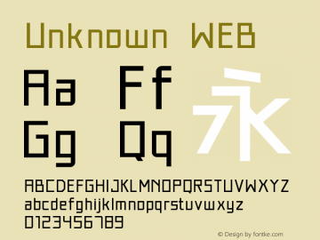 Unknown WEB Version 1.0图片样张