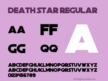 Death Star Regular Version 1.00 July 5, 2016, initial release Font Sample