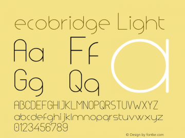 ecobridge Light Version 1.00 May 23, 2016, initial release图片样张