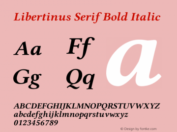Libertinus Serif Bold Italic Version 6.3图片样张