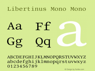 Libertinus Mono Mono Version 6.3 Font Sample