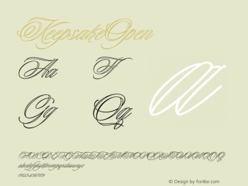 KeepsakeOpen ☞ Version 1.000 2012 initial release;com.myfonts.easy.aerotype.keepsake.open.wfkit2.version.3SV4图片样张