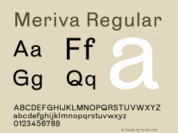 Meriva Font Family|Meriva-Uncategorized Typeface-Fontke.com