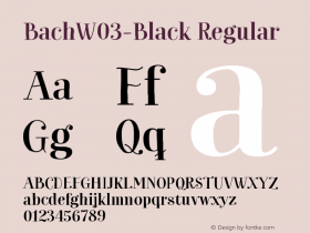 BachW03-Black Regular Version 1.00 Font Sample