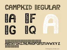 campkid Regular Version 1.000 Font Sample